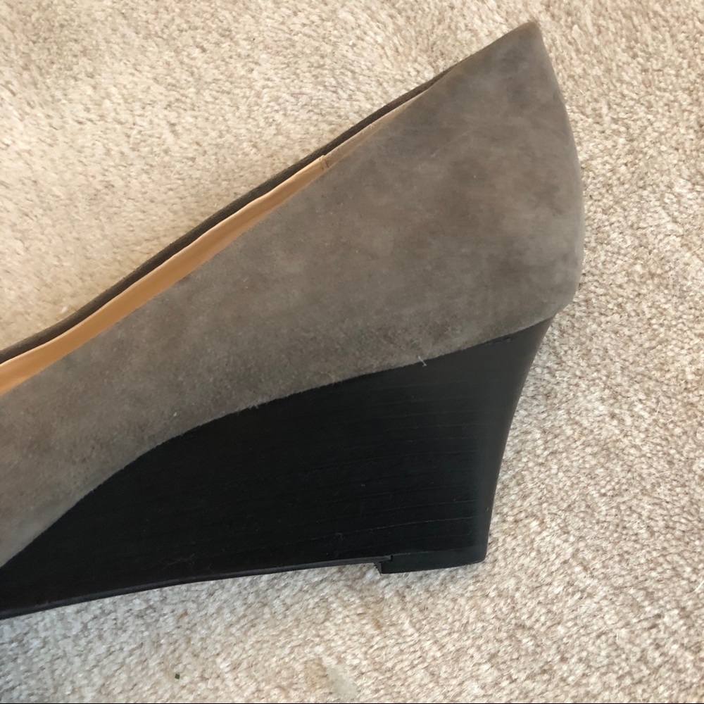 Calvin Klein Yanna Wedge Heels Gray Suede 13 NEW - Picture 2 of 8